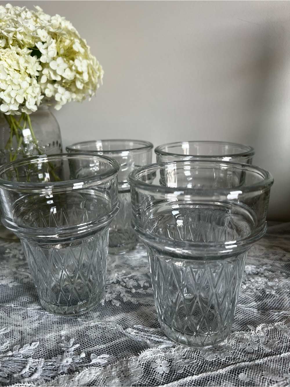 Vintage Libby Glass Ice Cream Cone Sundae Dessert Cups 4